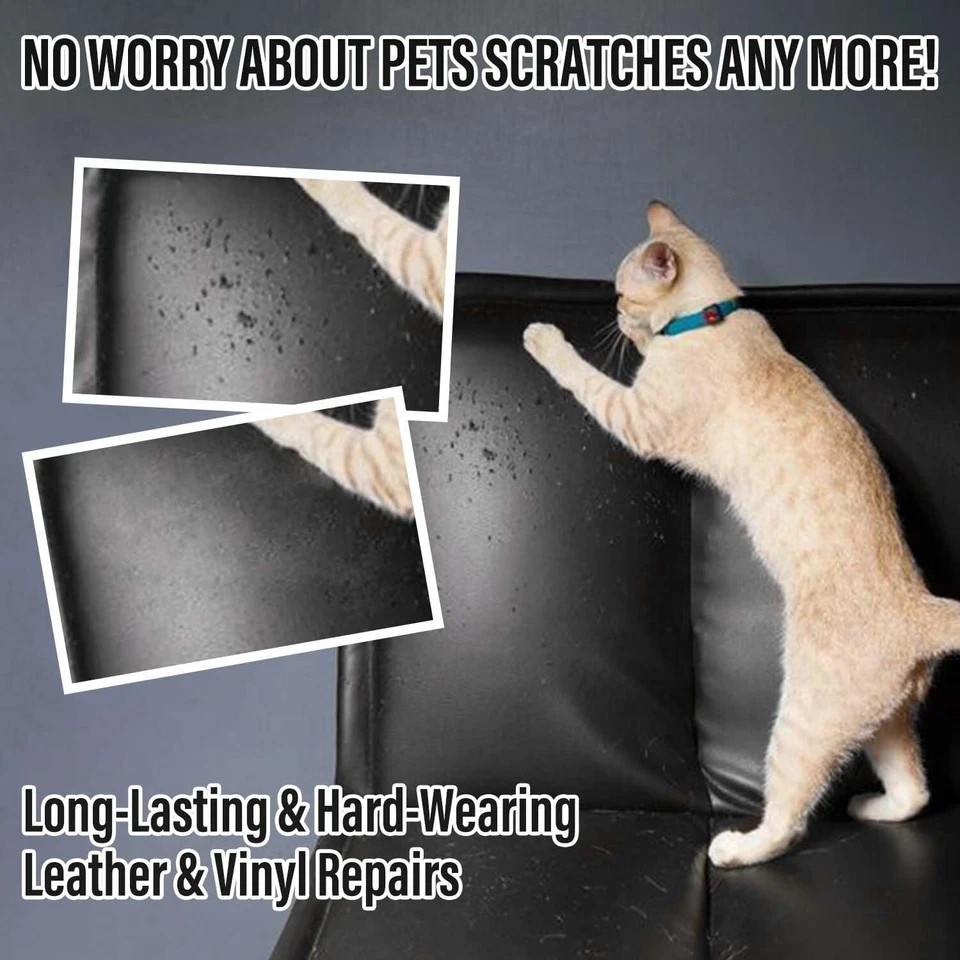 Black Leather Repair Kit for Furniture, Leather Seat Repair Kit for Cars, Easily