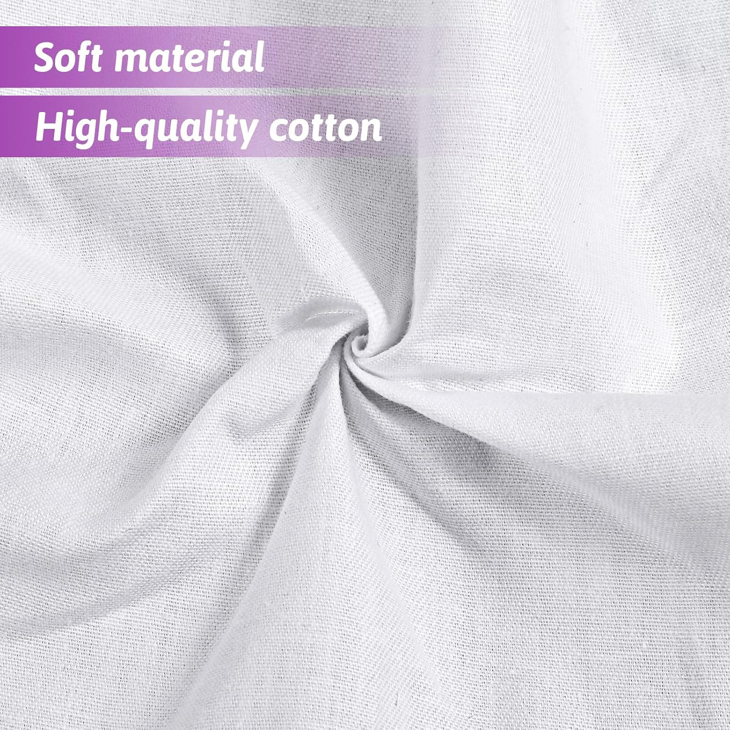 100 Pack 8-Inch Cotton Fabric Squares, 8″ Precut Cotton Fabric Squares, Solids W