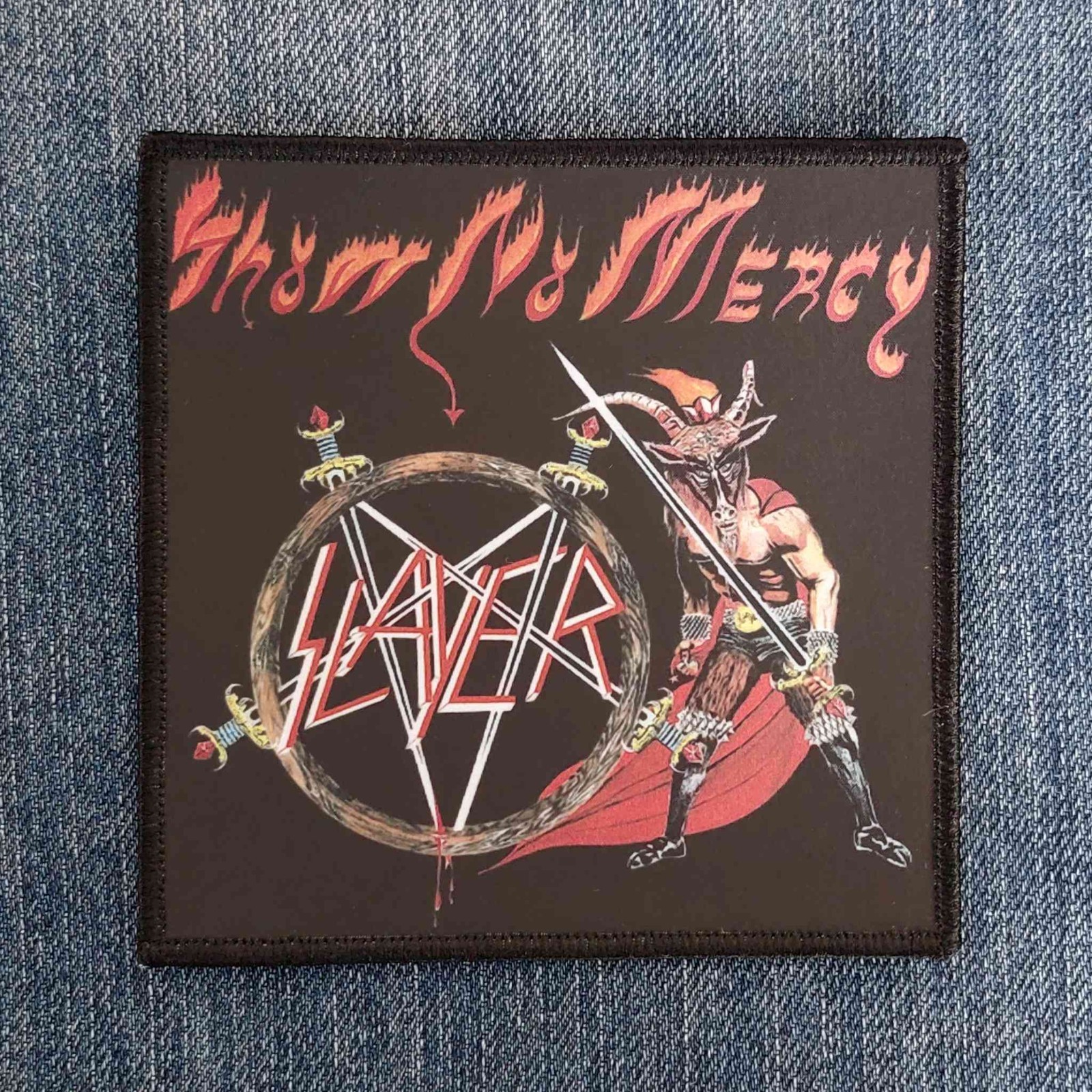 Slayer Show No Mercy Sublimated Printed Patch | American Thrash Metal Band Logo