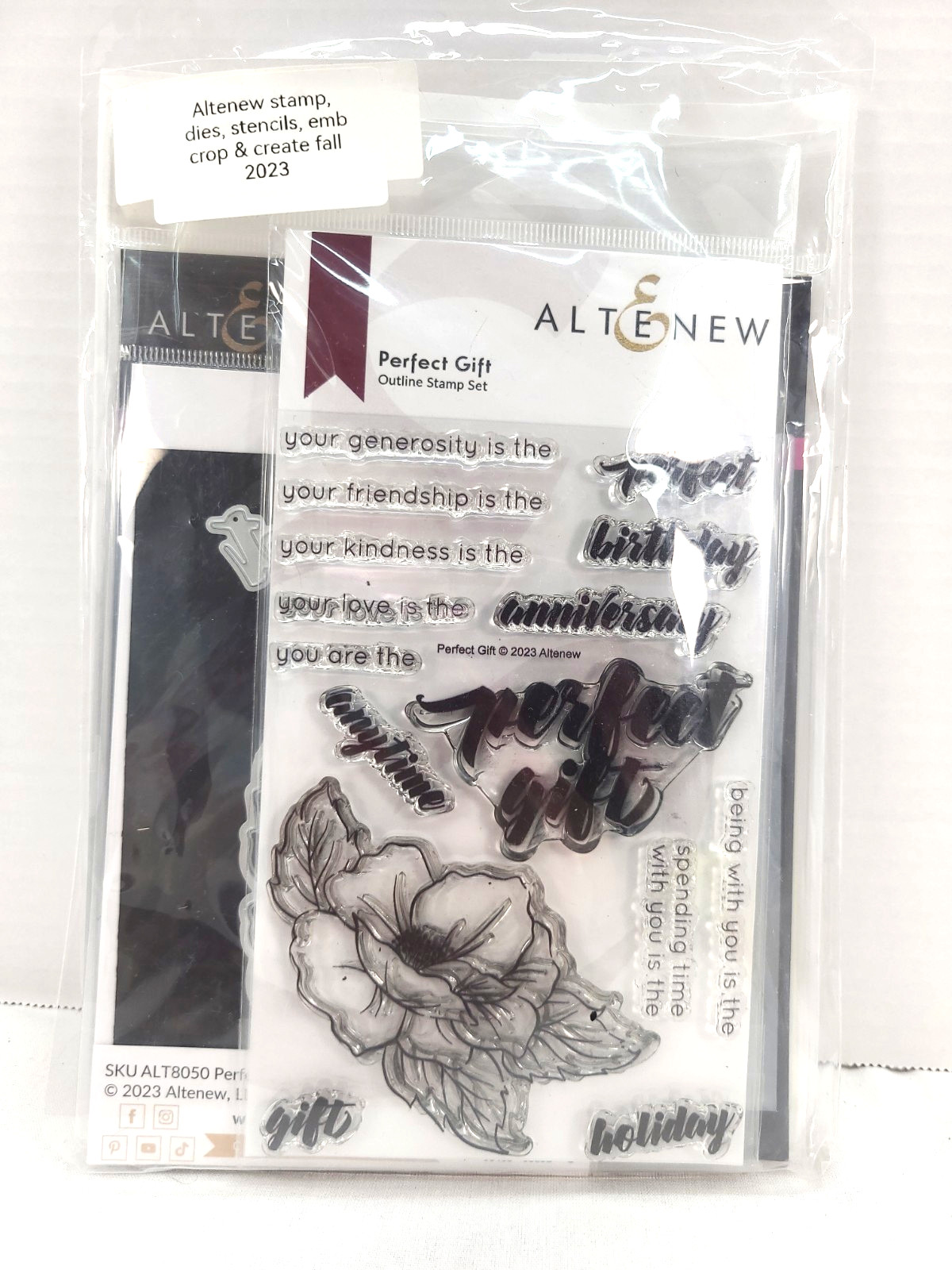 Alt E New Stamp Dies Stencils Emboss Crop & Create Fall 2023