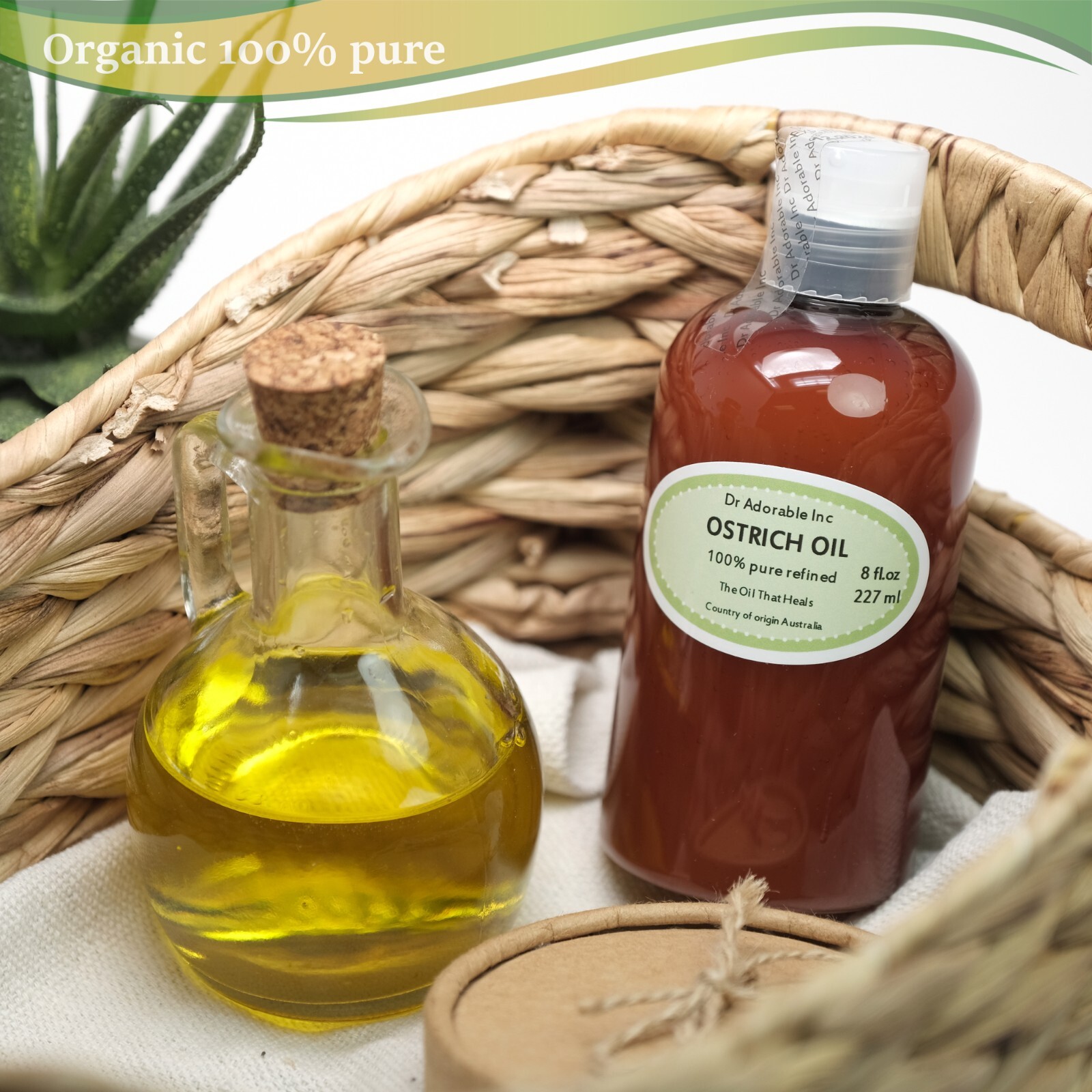 Premium Ostrich Oil Pure Organic Skin Care Health Hair Care Omega Fatty Acids