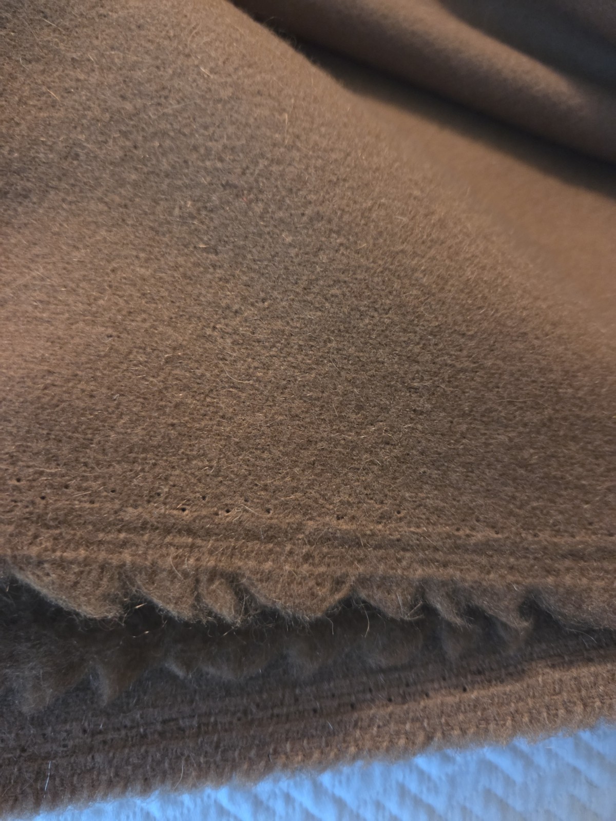 WOOL/MOHAIR BLEND Brown Fabric/Sewing/Craft/Home Dec/Felting 8X8″/Lot 13 pcs