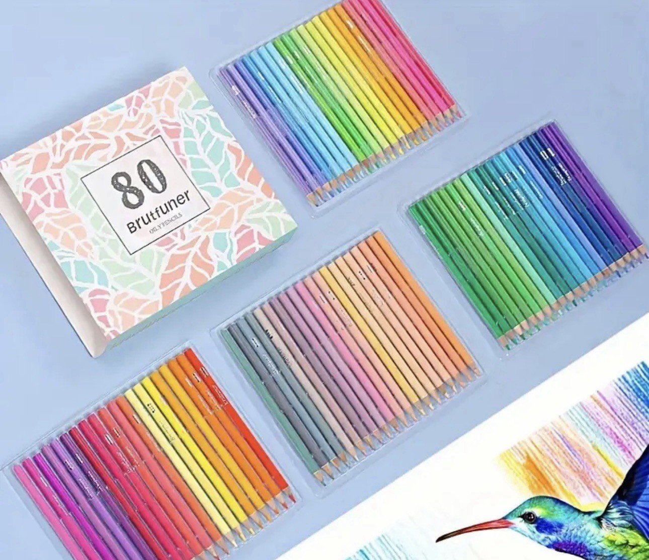 80 Brutfuner Oil Based Color Pencils NEW Shipping Included