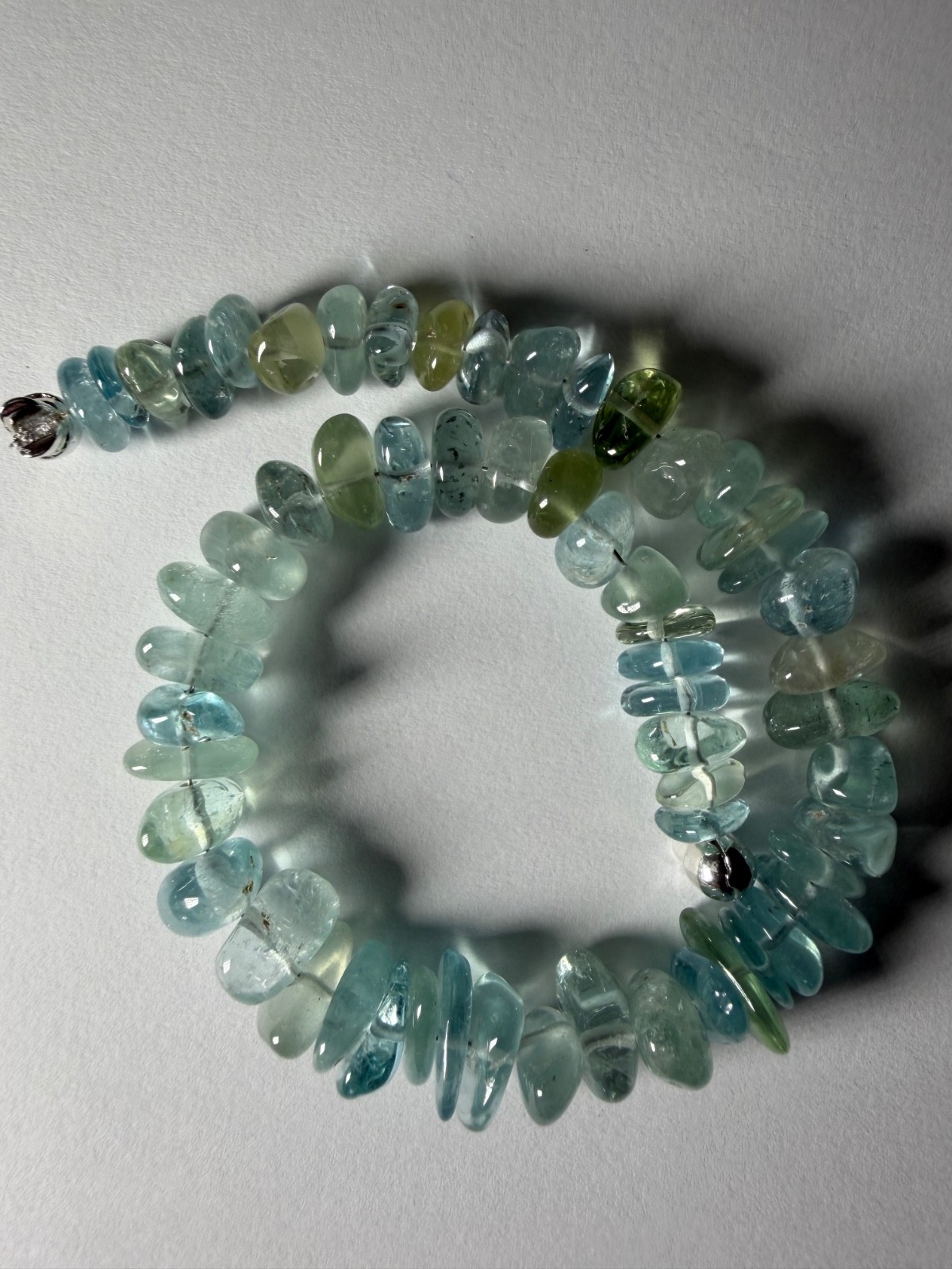 AAA Aquamarine Beads Polished Nugget Slices