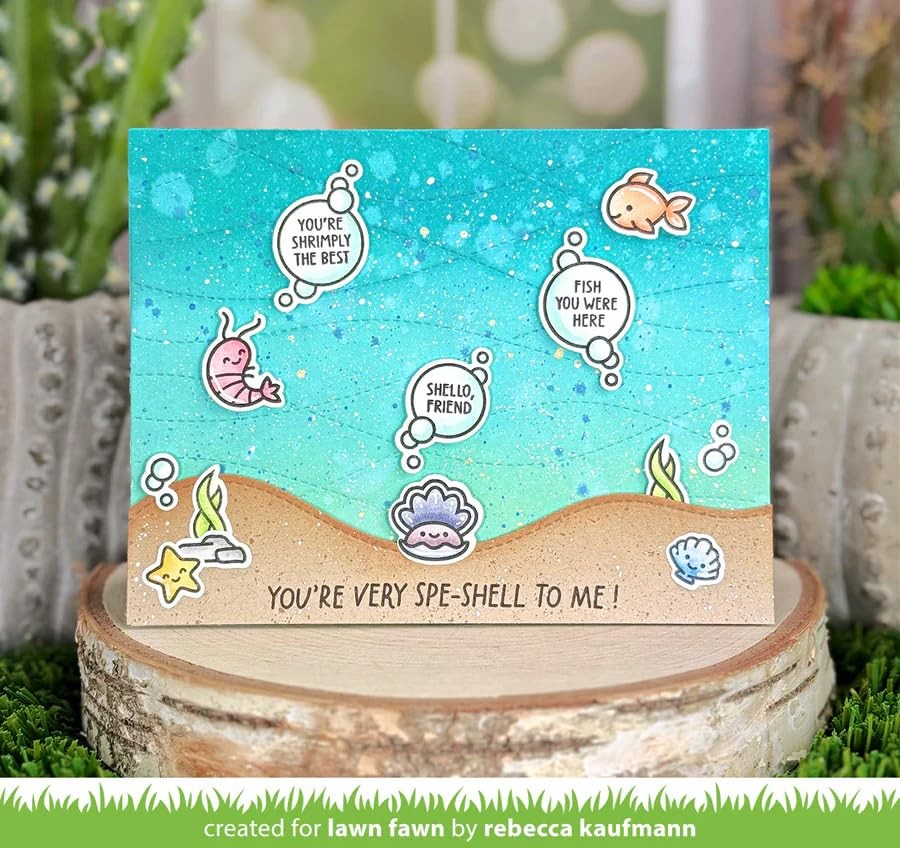 Lawn Fawn Stamp Set Bundle – Shello Stamp Set Photopolymer Clear Stamps (LF3789)