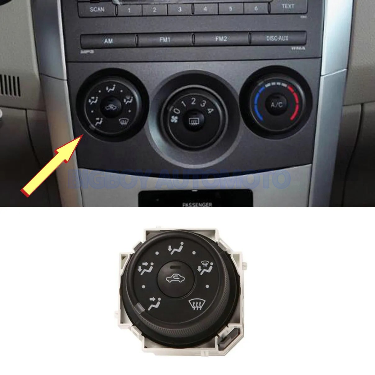 A/C Climate Control Mode Switch 55901-75D357 For 09-13 Toyota Corolla Matrix US