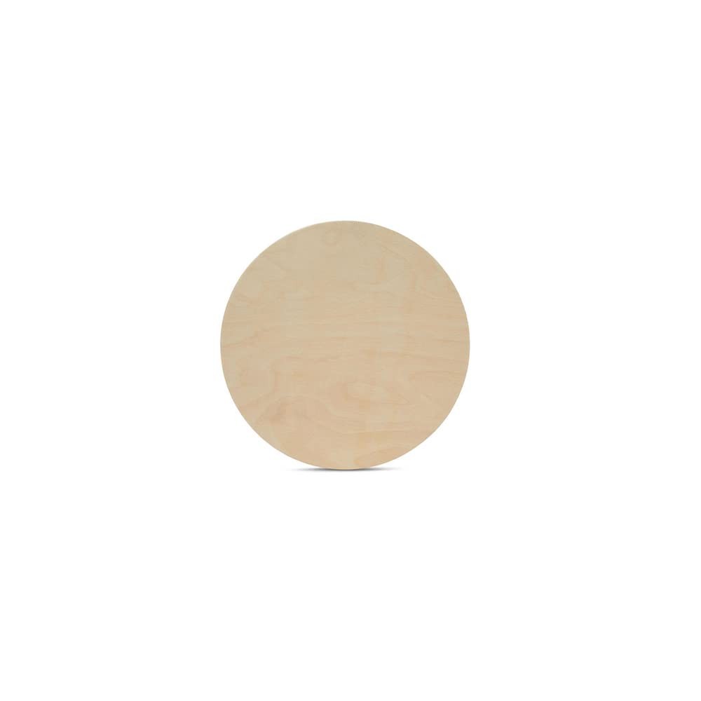 Wood Circle Disc 4 inch Diameter, 1/2 inch Thick, Birch Plywood, Pack of 10 U…