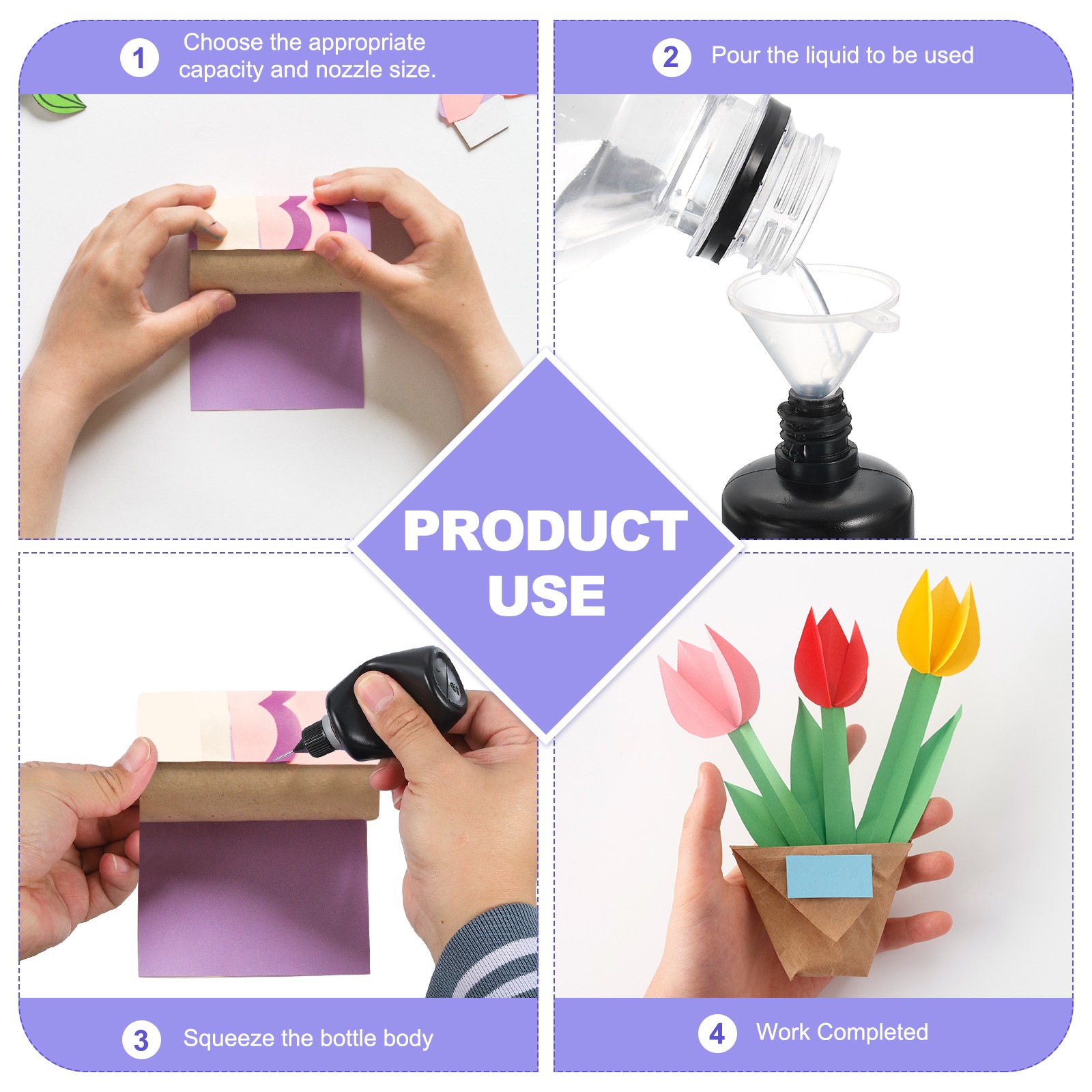 15Pcs Needle Tip Squeeze Bottle, 10ml/0.3oz Glue Tip Applicator Bottles