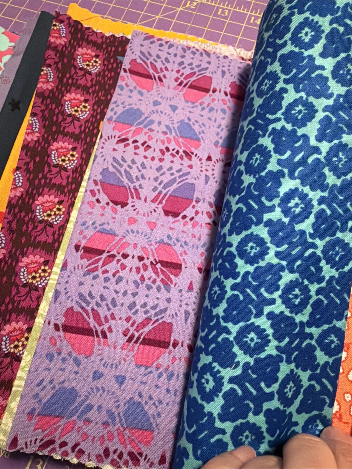 60 Pieces Quilt Fabric Measuring 9x 10” Brights Modern 100% Cotton Scrap Bag Lot