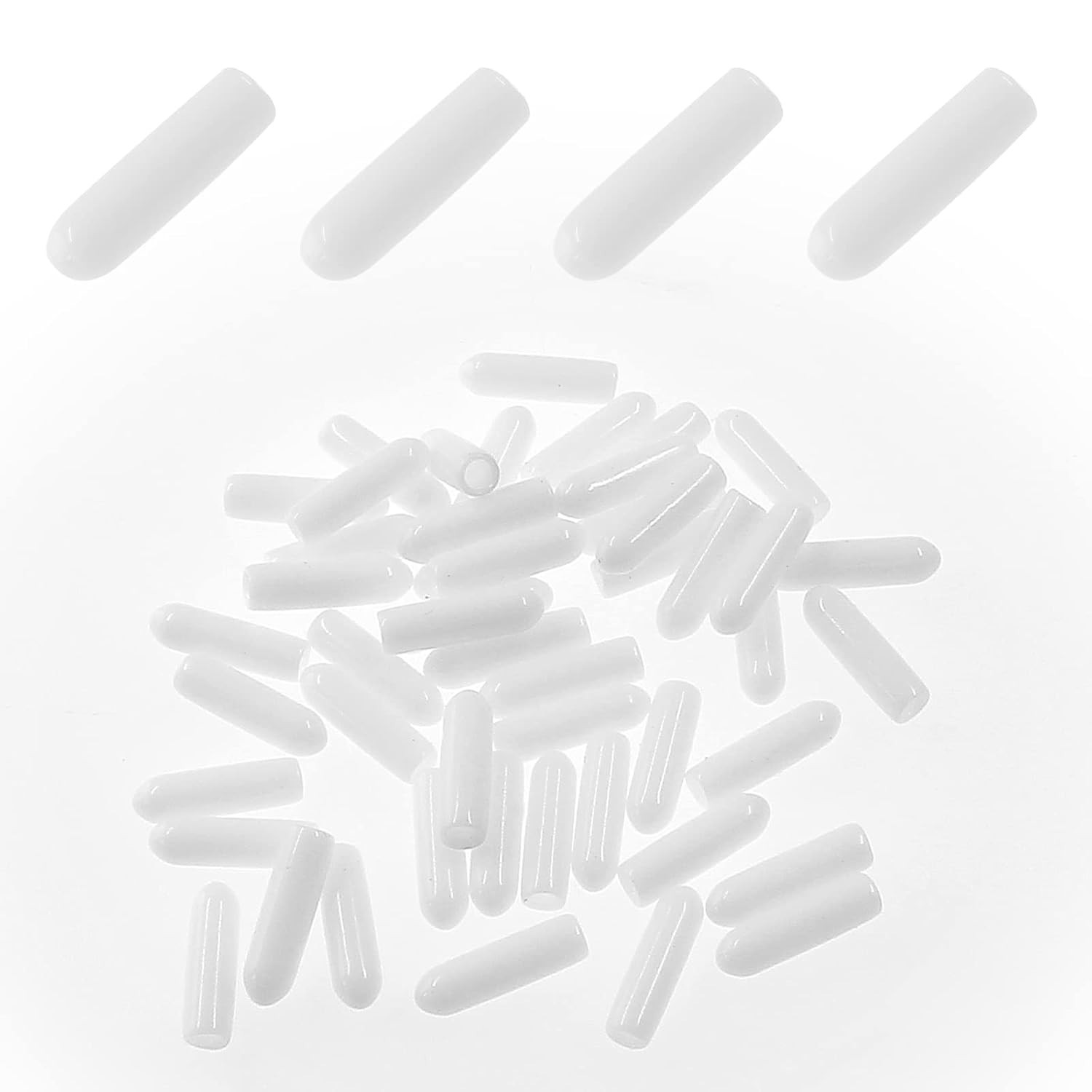 Flexible 50pcs Rubber End Caps – 1/8 Inch Protective Caps for Screws & Furniture
