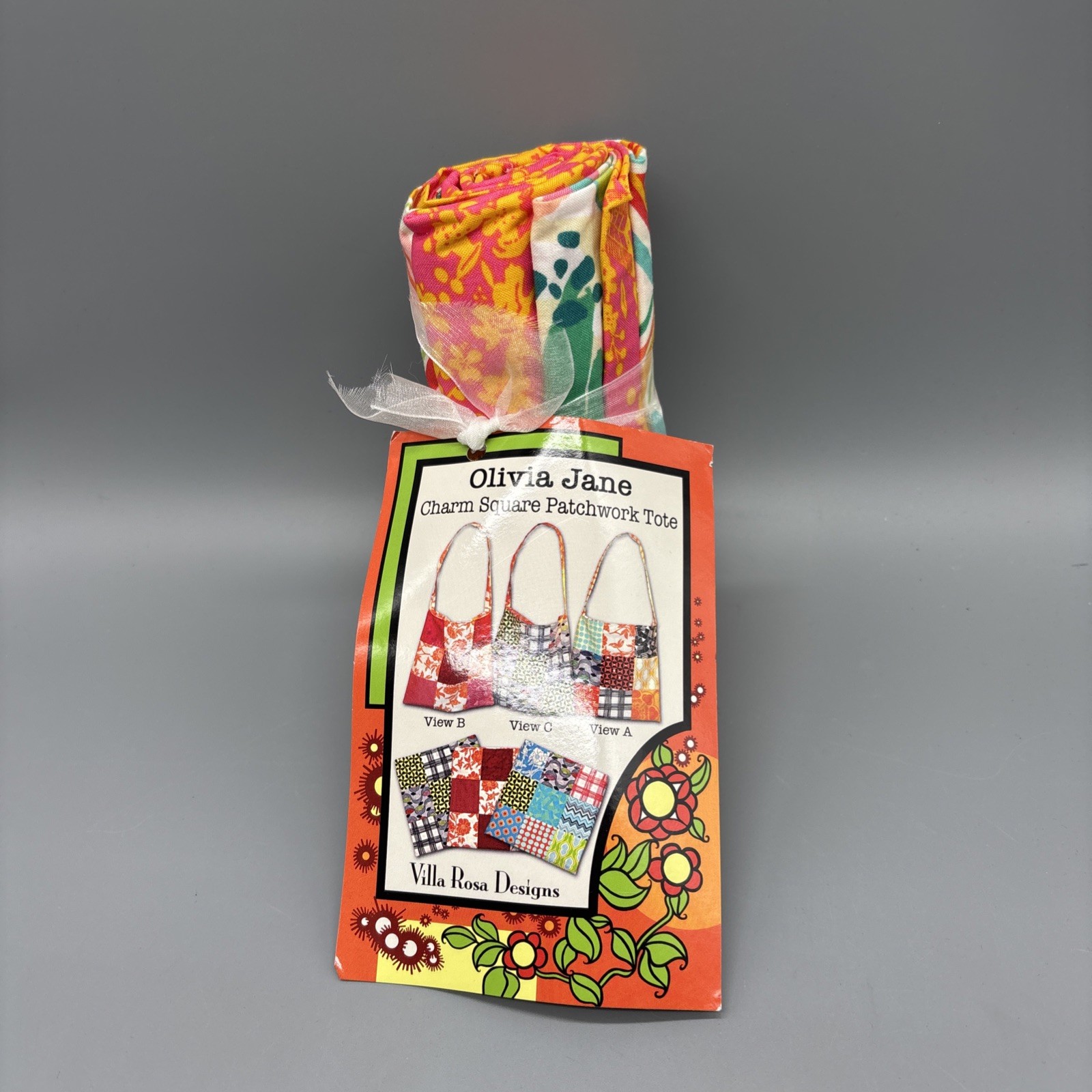Villa Rosa Designs Olivia Jane Charm Square Patchwork Tote Bag Quilt Kit