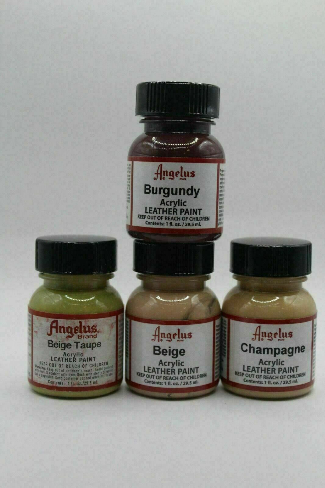 Angelus Acrylic Leather Paint Waterproof Sneaker Paint 1oz – 82 Colors Available