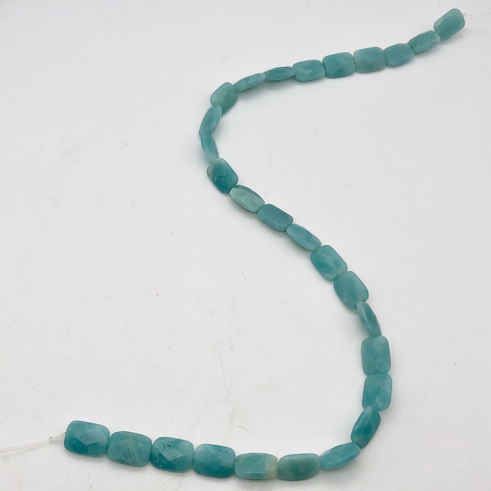 Gem Quality Faceted Amazonite Beads | 14x10x7mm | Blue | Oval | 6 Beads