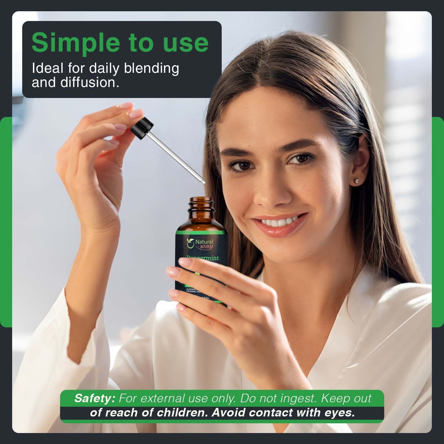 Natural Way Peppermint Essential Oil 4 Fl Oz (120 ml)