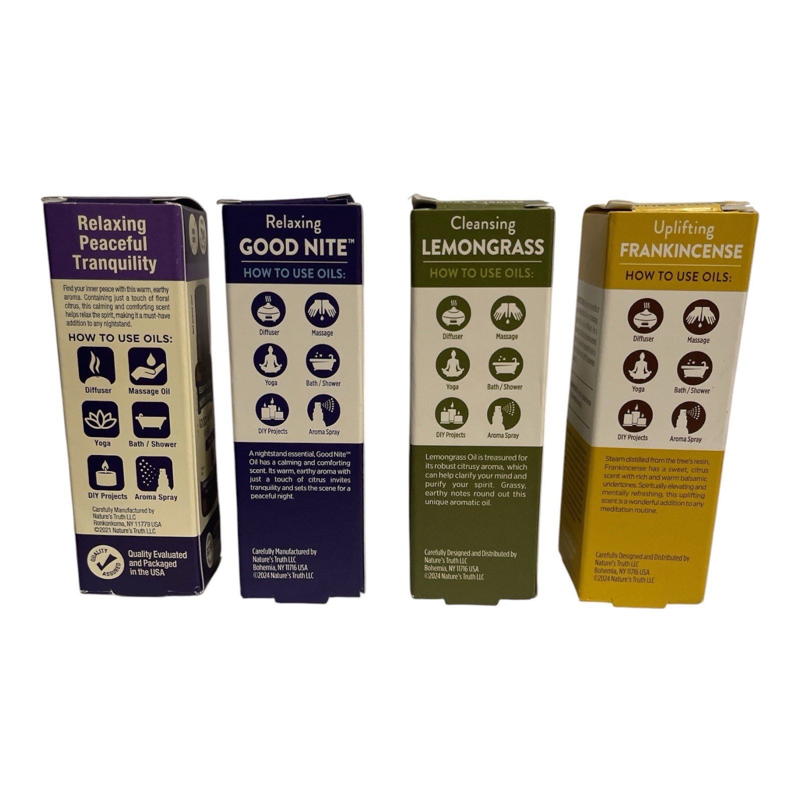 Nature’s Truth Aromatherapy Essential Oil Set of 4 New 15mL Each