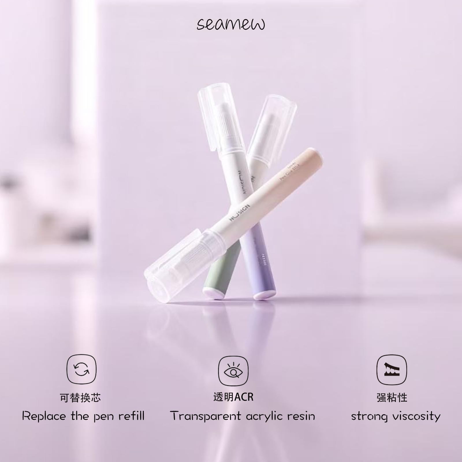 Pen Style Solid Glue Stick Washable Twist Up Adhesive for Crafts Scrapbooking Pi