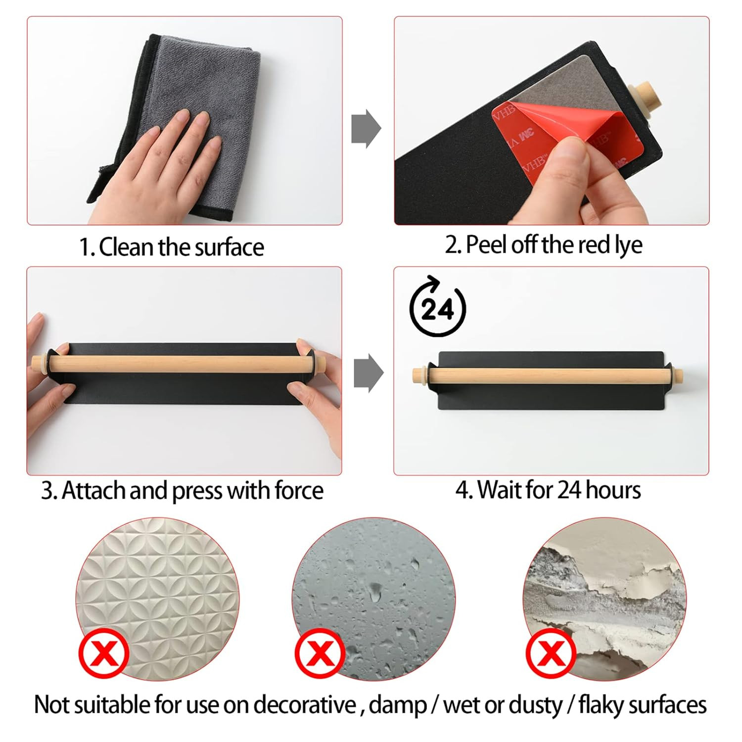 Double Sided Tape Heavy Duty, 3M VHB Mounting Tape Pad Sticker Strong Adhesive T