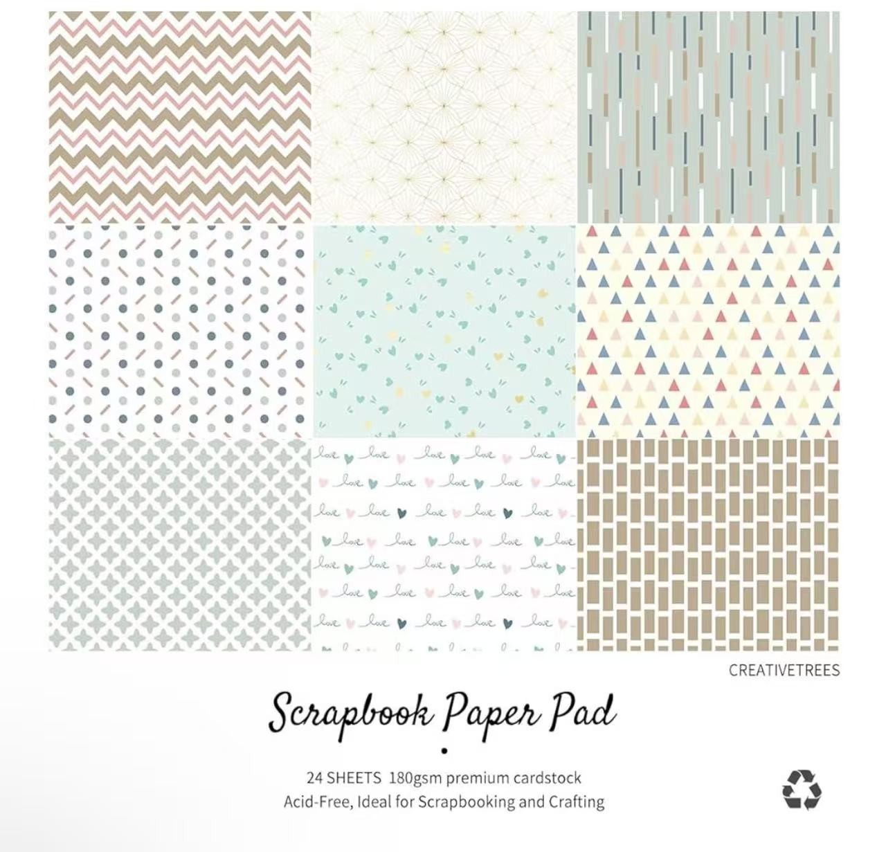 Boho Scrapbook Paper 12×12 180G Double-Sided Decorative Paper for Scrapbooking,