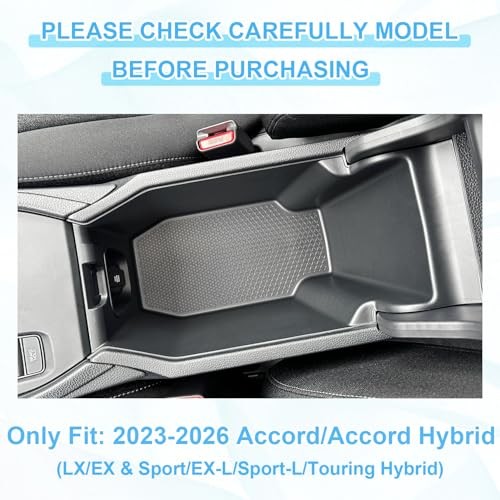 Center Console Organizer for 2023-2025 2026 Honda 2023-2026 Accord Black