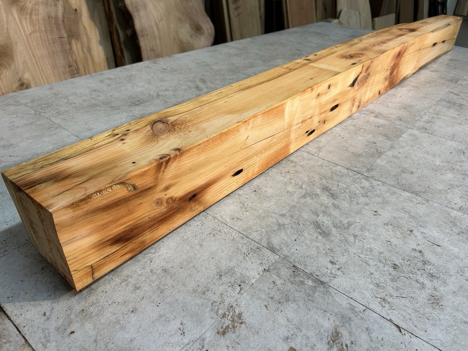 Pine Mantel Beam/Fireplace Mantle Beam/Rustic Modern Wood/Knotty Pine Beam