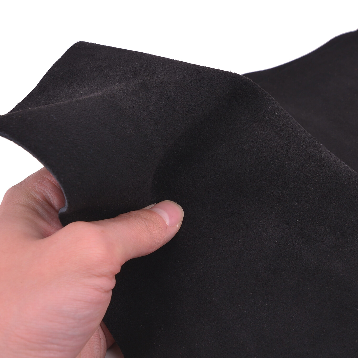 Soft Suede Leather Pieces Cow Hide Premium Split Leather 5/6oz Black & Brown