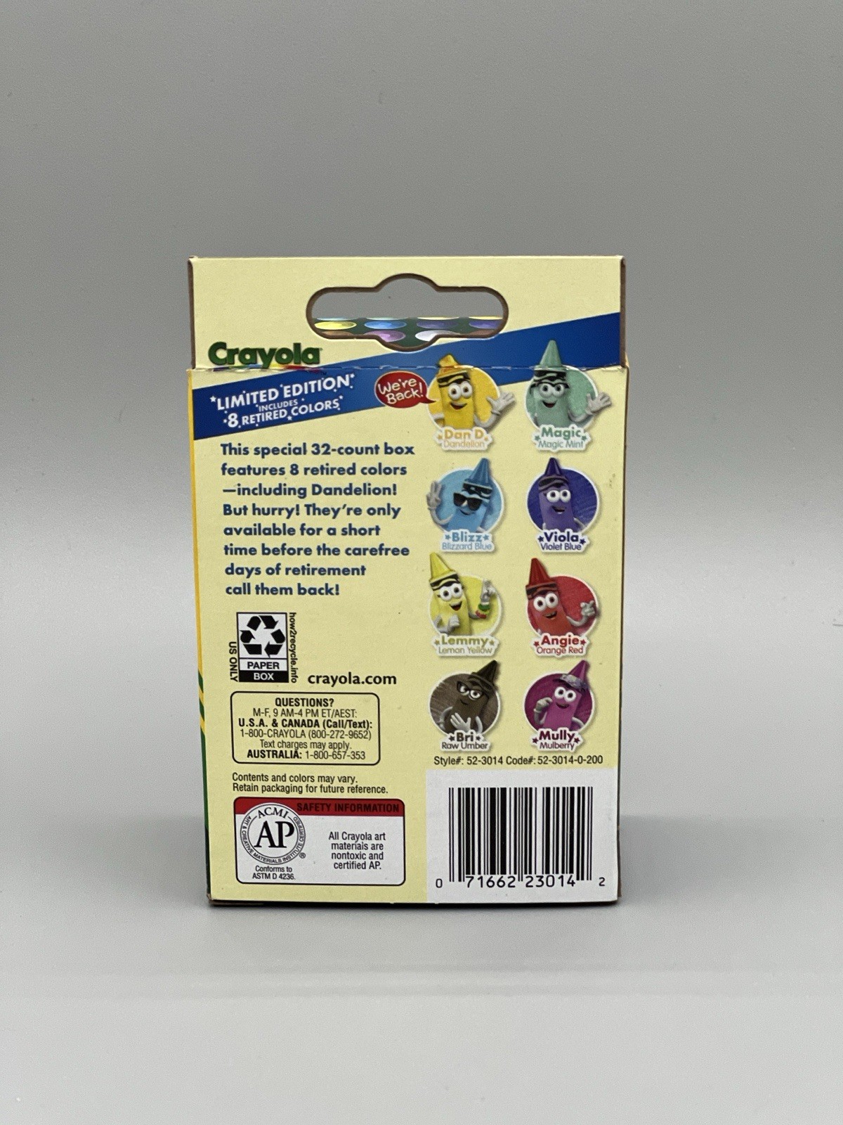 32-Pack CRAYOLA Crayons with 8 Retired Colors Non-Toxic | 2025 Limited Edition
