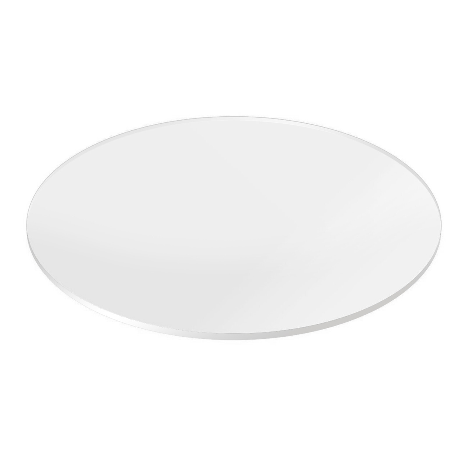 Round Acrylic Plexiglass Sheet Table Top 1/4″ Flat Clear Cake Disc Lucite Circle