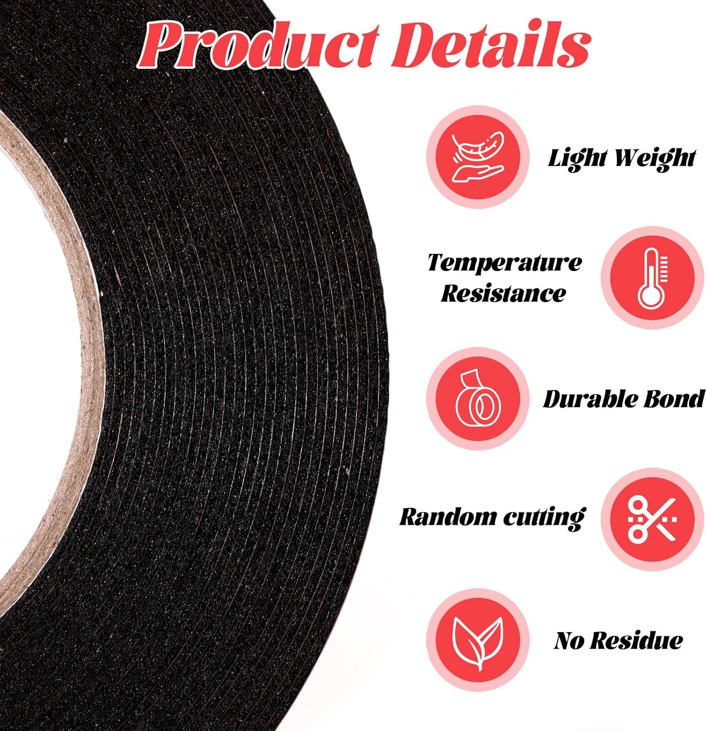 4X Auto Tape Acrylic Foam Double Sided Back Mounting Adhesive 3m x 10mm Car 10ft