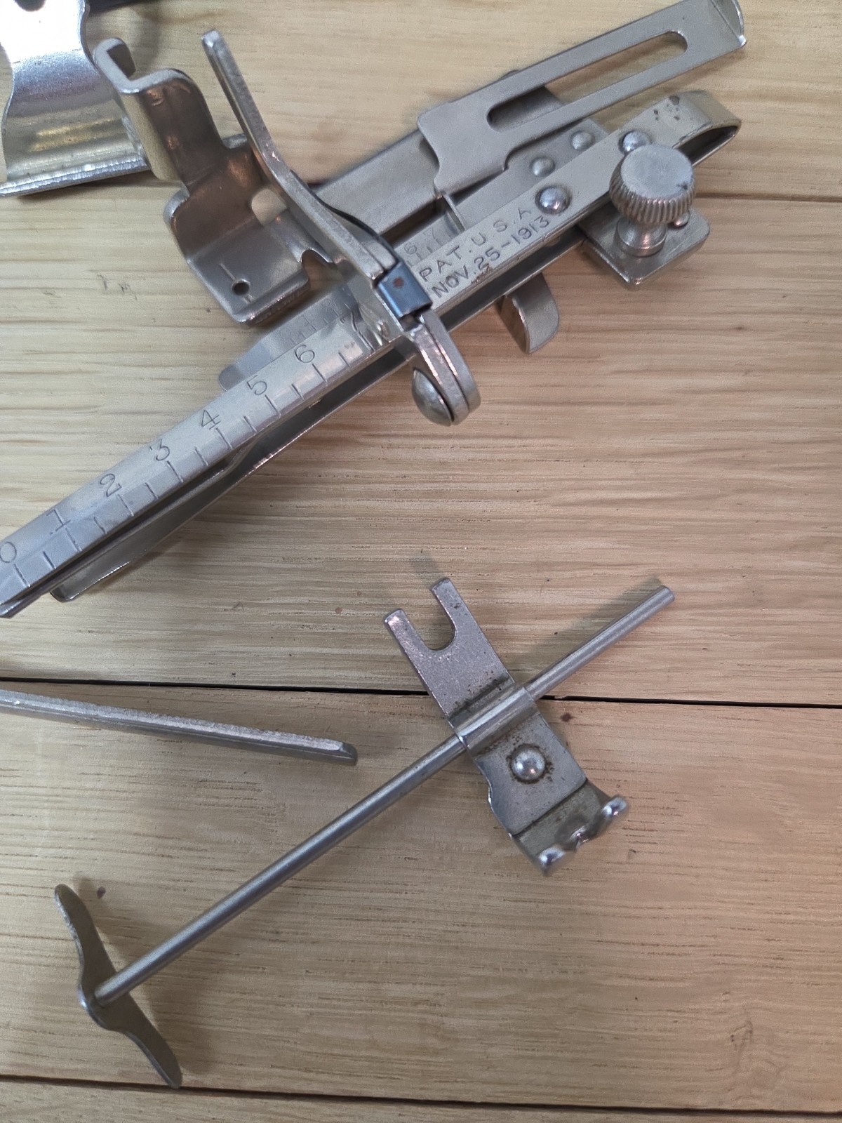 Vintage Greist Sewing Machine Metal Box w/ Attachments