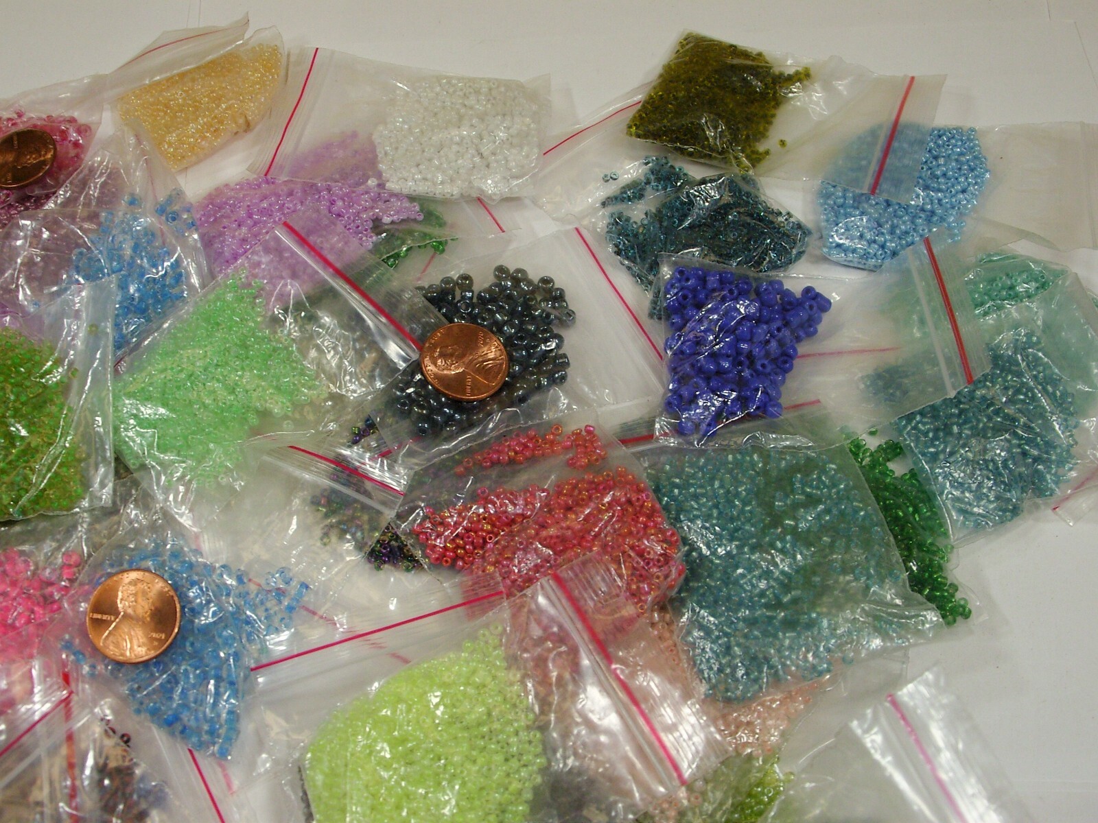 100 (10 Gram) Packets Loose 12/0 & 6/0 China Glass Seed Beads Wholesale (HM-44)