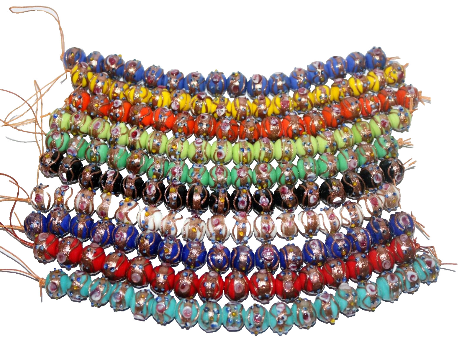 10 Strands different color Wedding Cake Beads 12mm, Jewelry making fashion beads