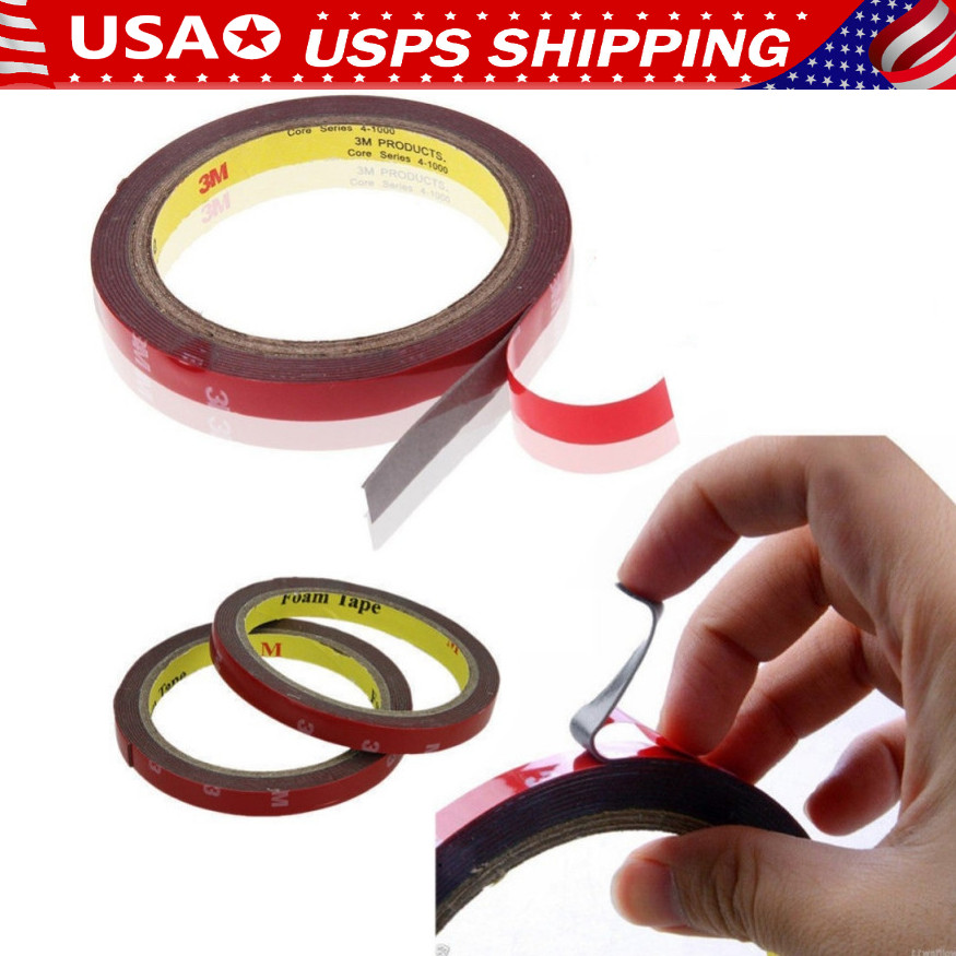 400 Auto Tape Acrylic Foam Double Sided Back Car Mounting Adhesive 3m x10mm 10ft