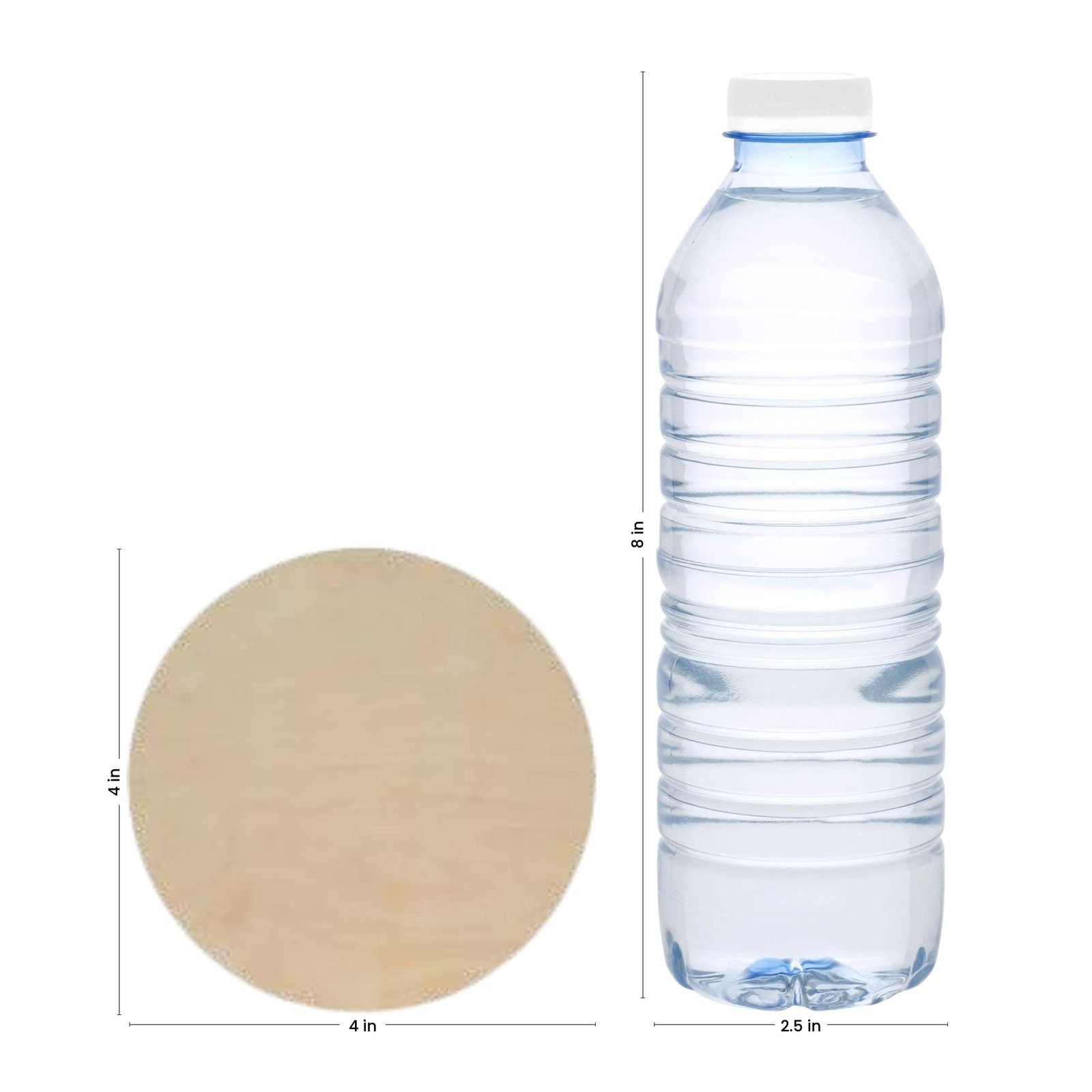 Wood Circle Disc 4 inch Diameter, 1/2 inch Thick, Birch Plywood, Pack of 10 U…