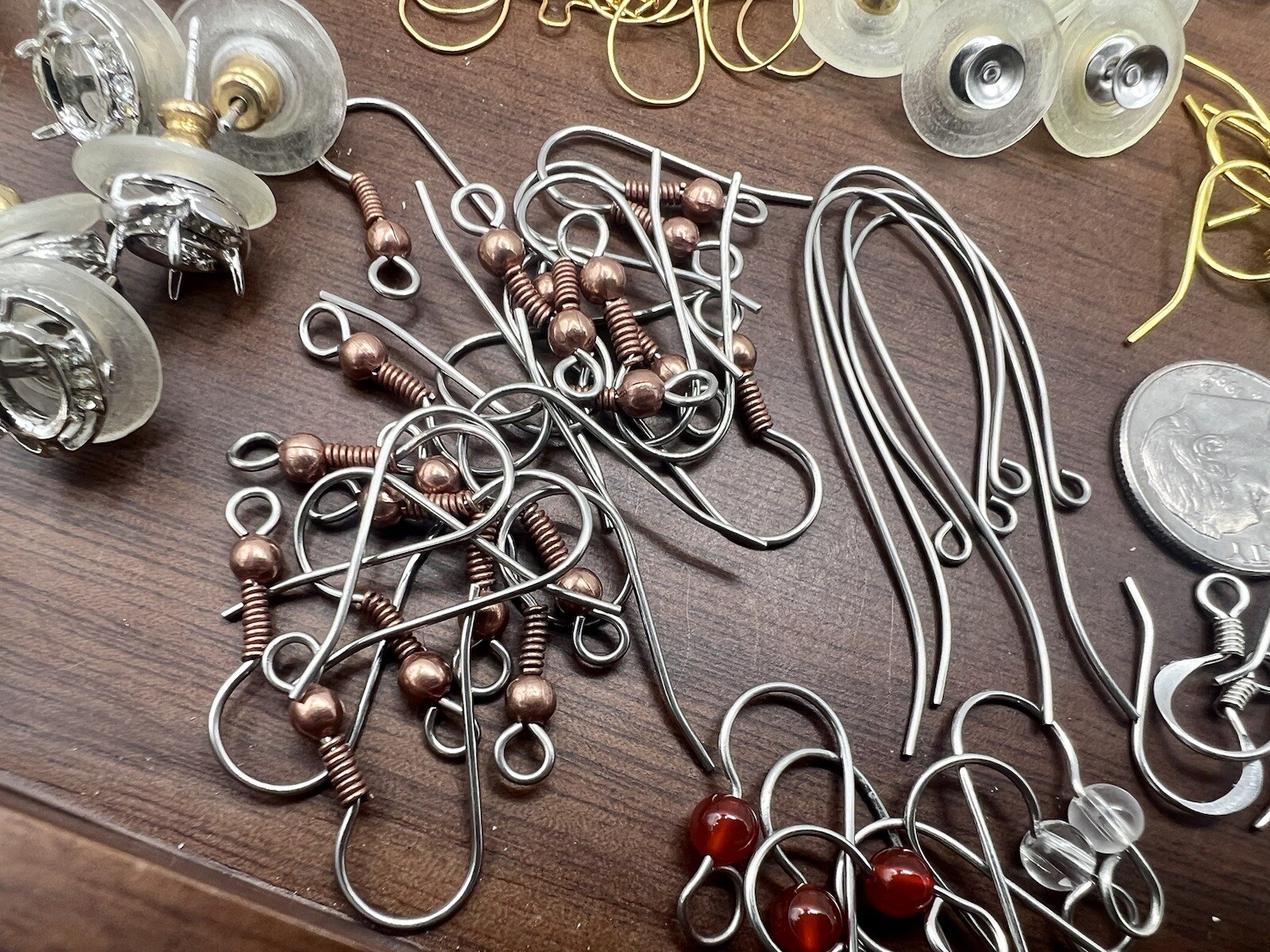 161 Pairs Pierced Earring Findings Mixed New Old Stock DIY Jewelry Making Lot