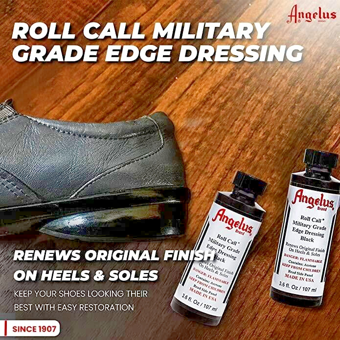 Angelus Roll Call Military Grade Shoe Edge & Heel Dressing w/Applicator 3.6 oz