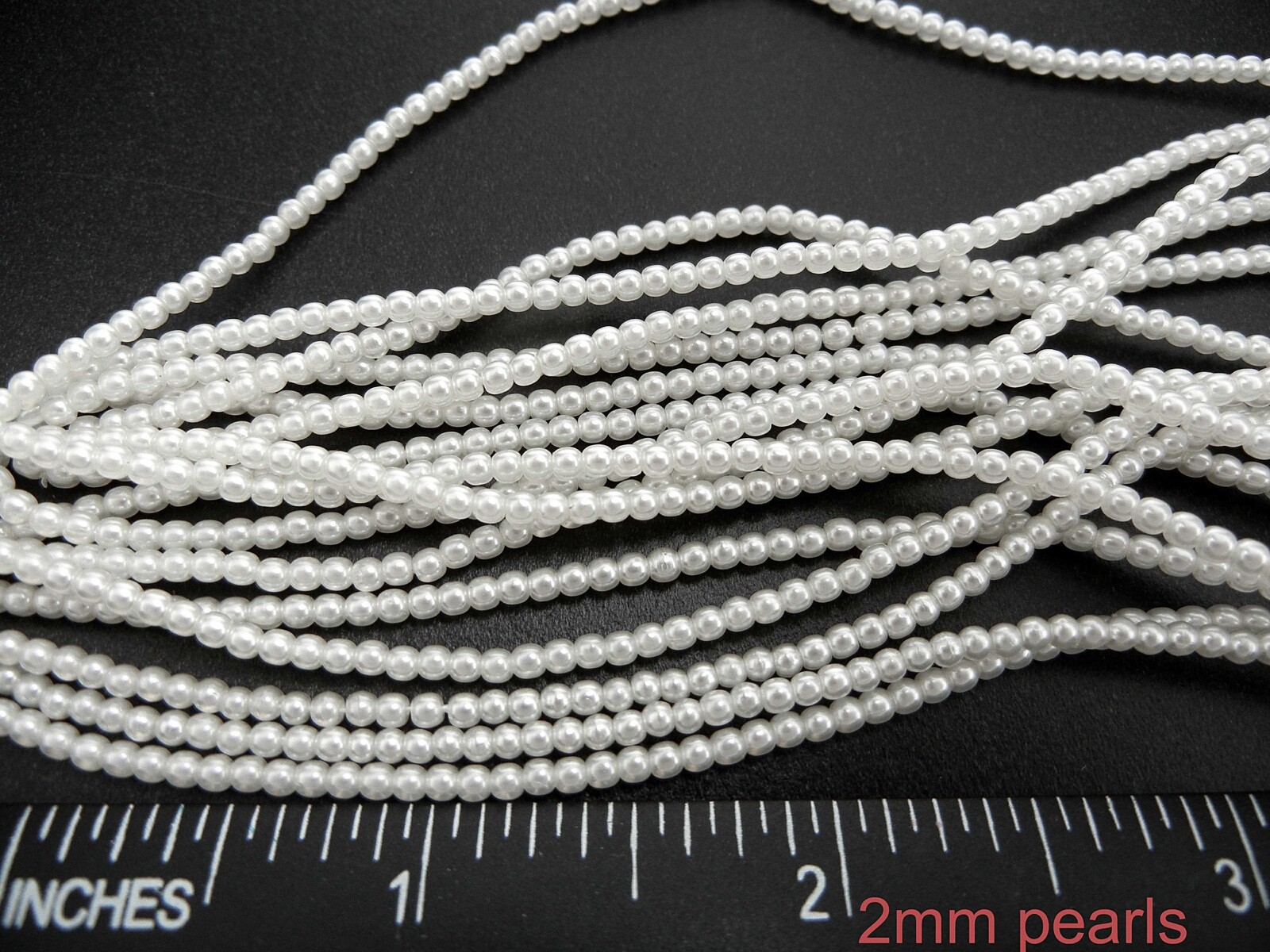Czech Round Glass Imitation loose Pearls White nacre pearl color, Bridal White