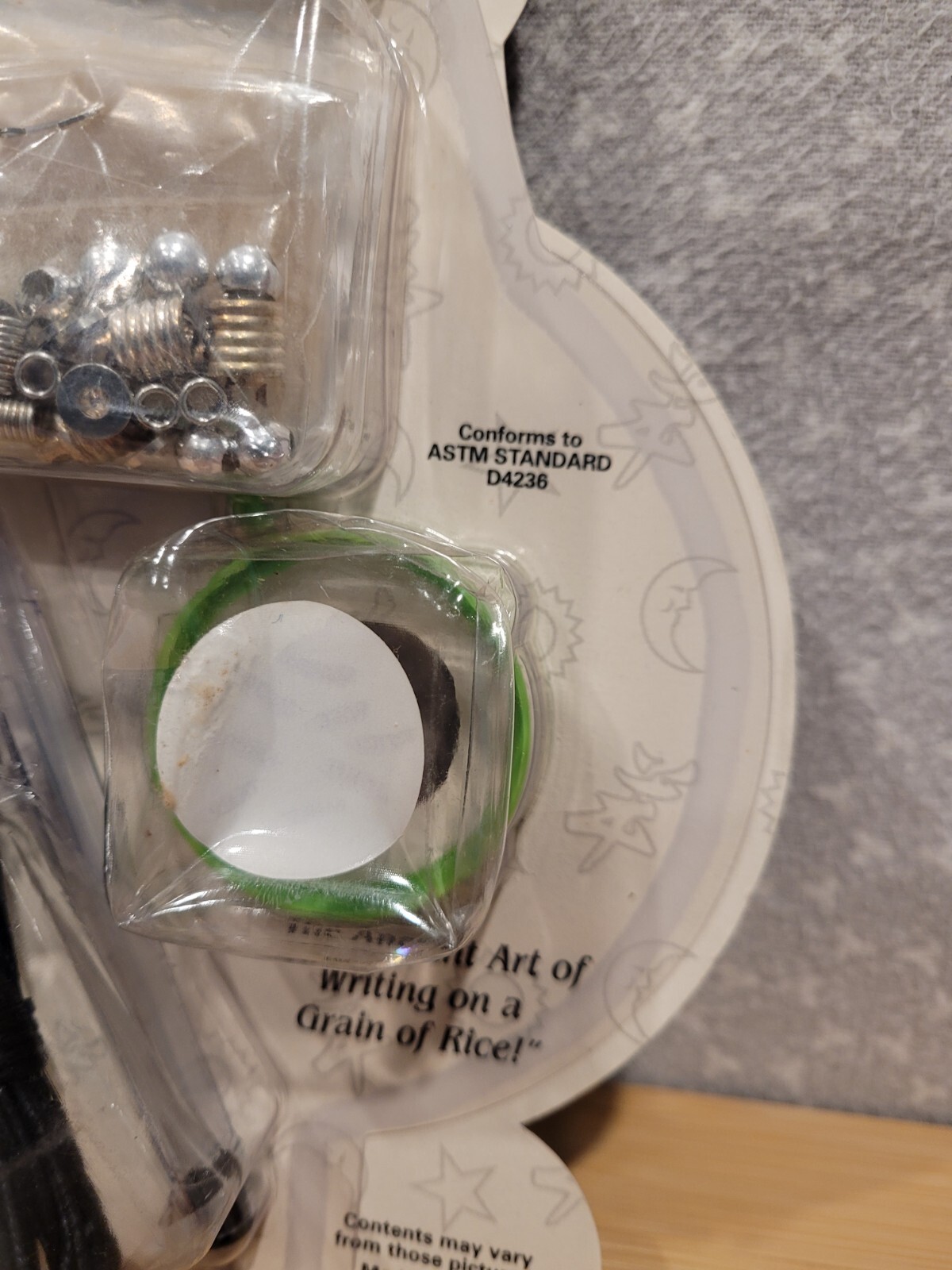 2001 Y2K Art Skills Message in a Bottle Rice Jewelry Wildlife Necklace Kit NOS