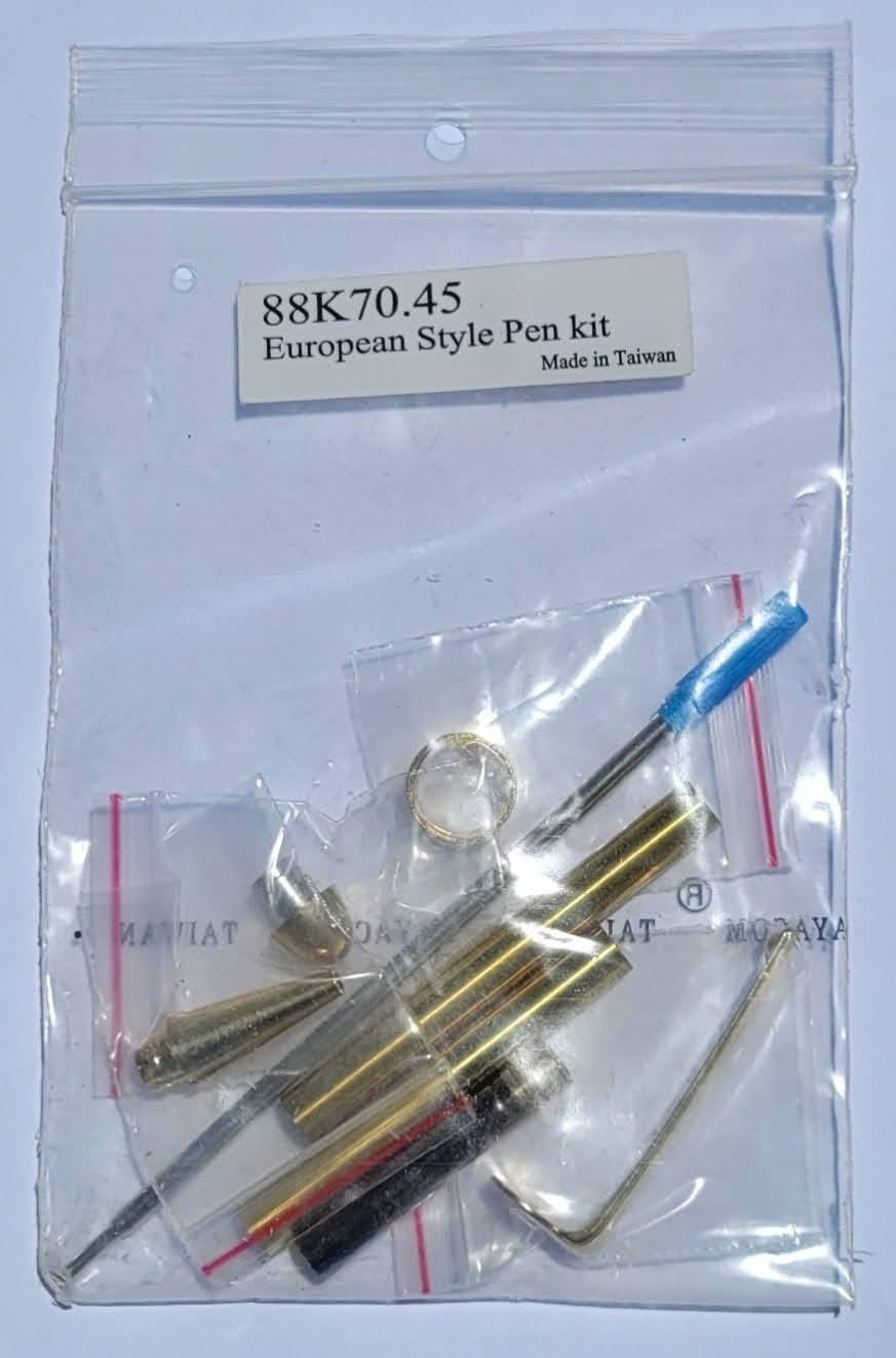 88K70.45 European Style Pen Kit Dayacom Taiwan Gold Woodturning M44