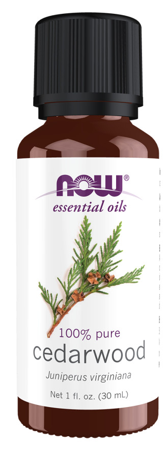 NOW Foods Cedarwood Essential Oil 1oz. Bottle For Burners & Diffusers! FreeShip