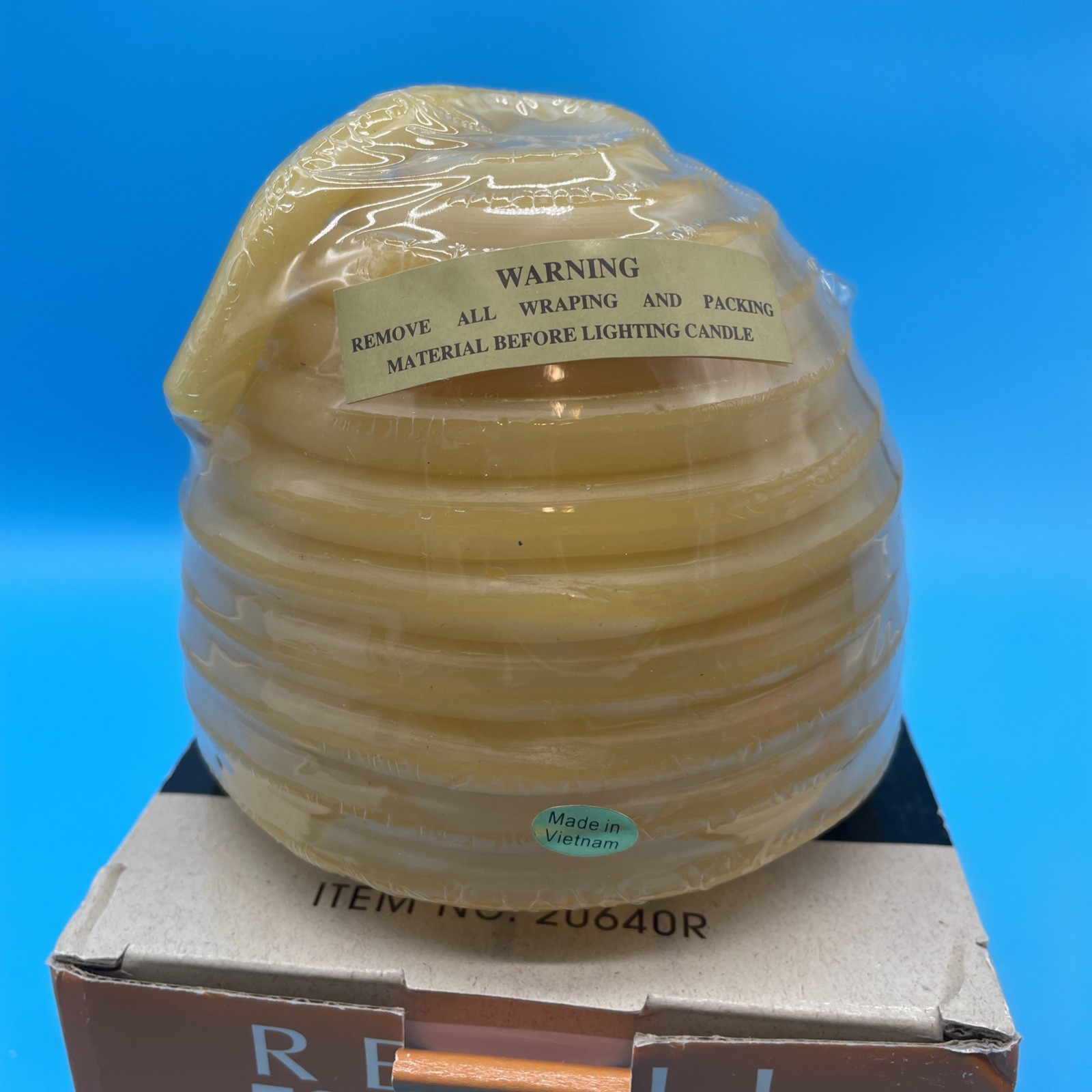 50-Hour Beehive Candle Refill, Eco-friendly Natural Beeswax Cotton Wick Eclipse