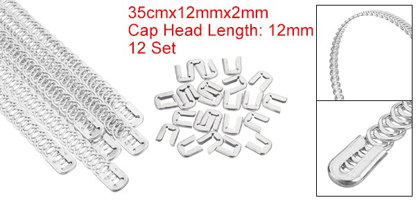12 Pcs Spiral Metal Boning, 1/2″ x 14″ Galvanized Carbon Steel Boning Tips