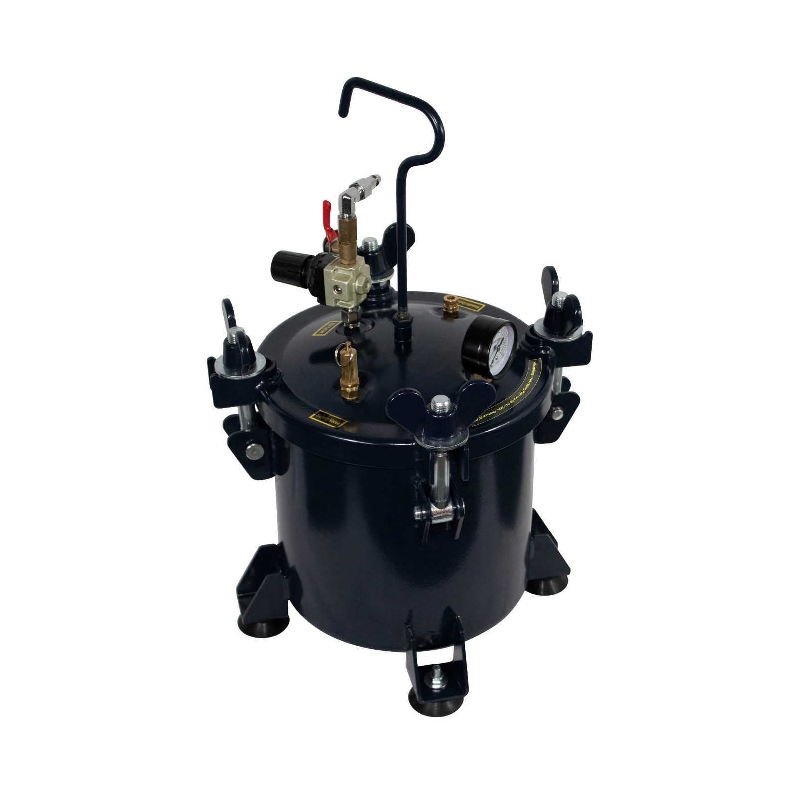 2.5Gal Pressure Pot for Epoxy Resin Casting, Coated Steel Tank, Portable, Blue