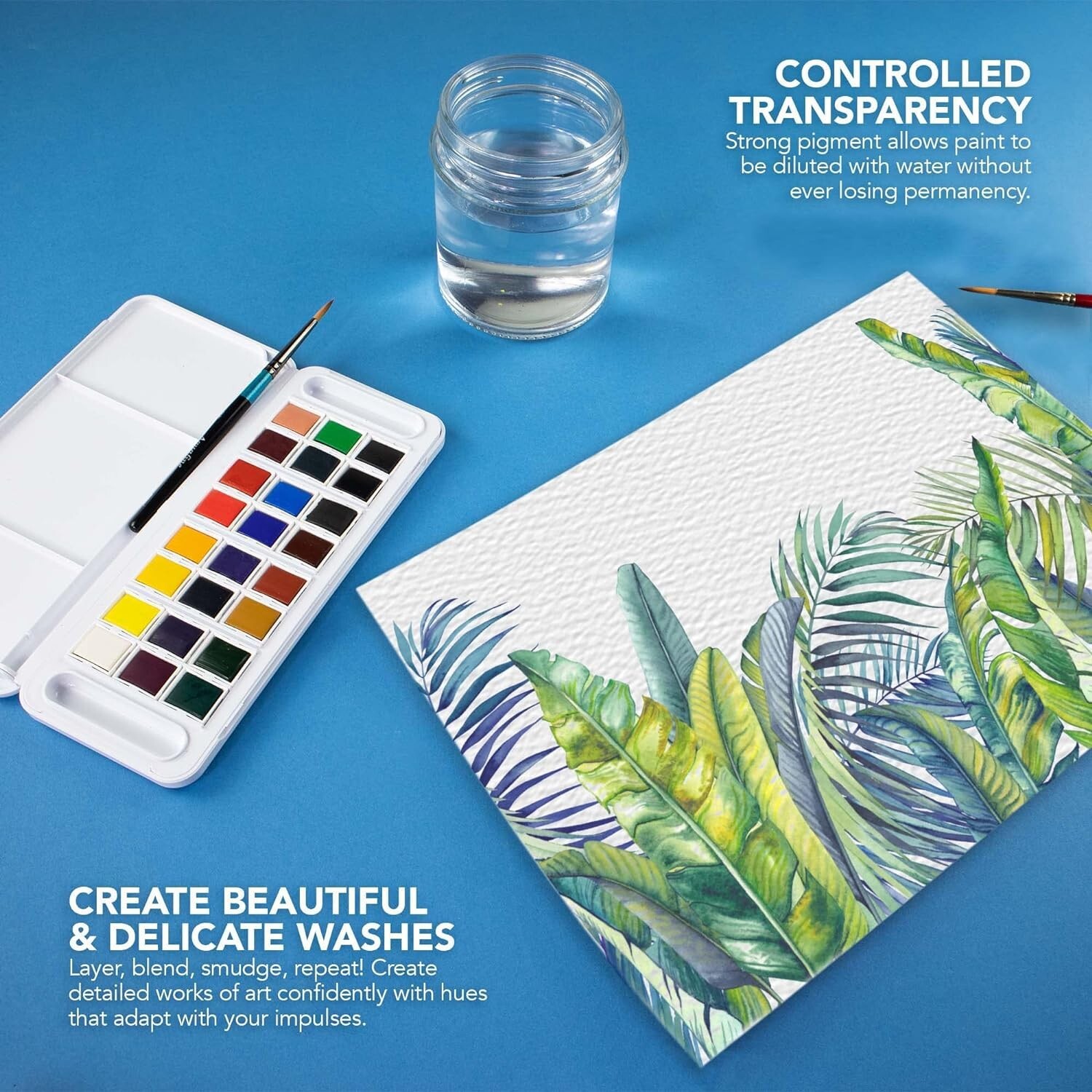 Daler Rowney Aquafine 24-pc Watercolor Travel Set Watercolor Set for Artists