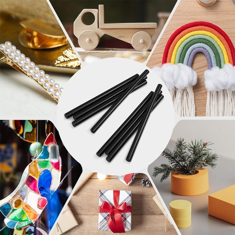 50PCS 11x150mm black glue gun rod a high-temperature glue rod with high adhesion