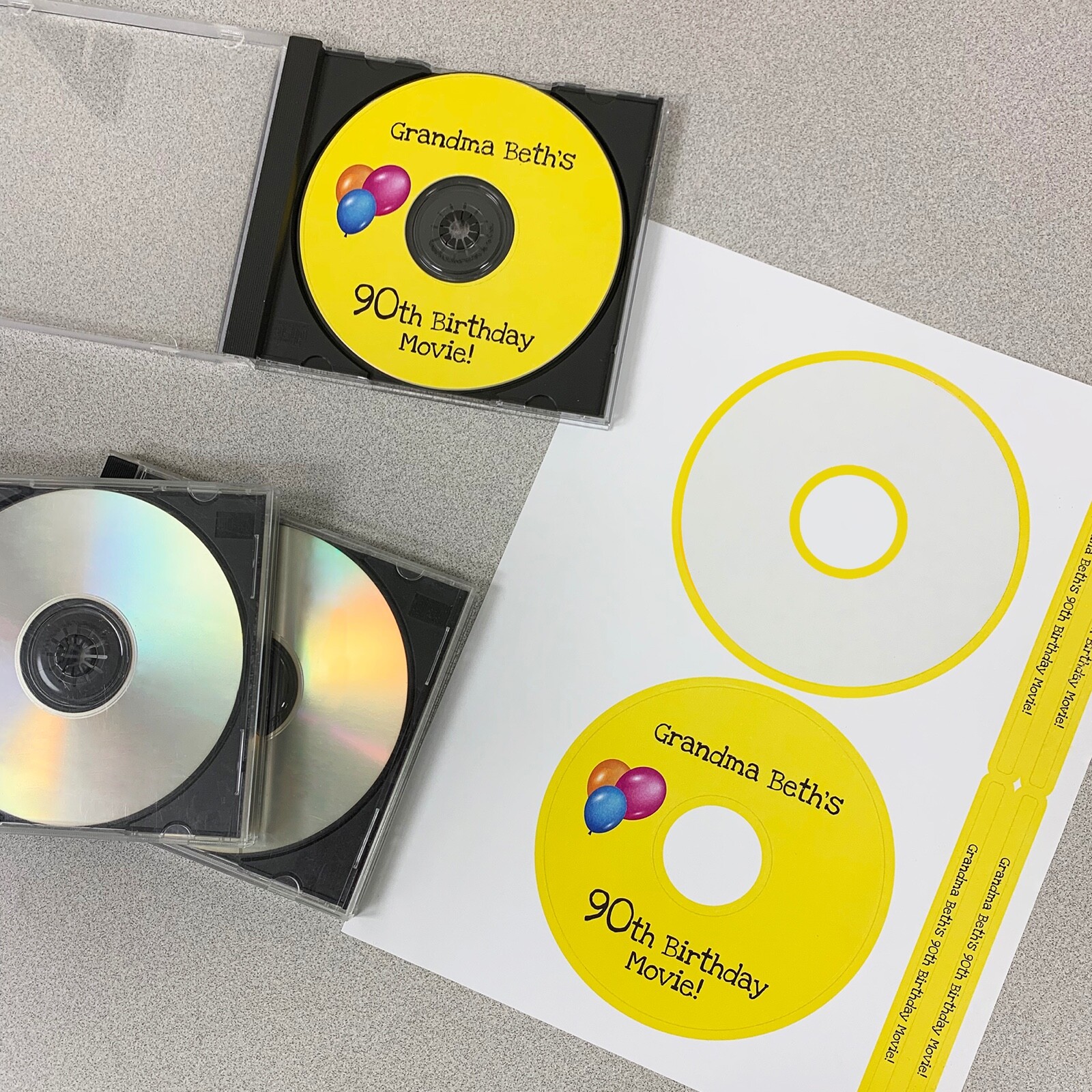 CD / DVD Labels Fits Size 5931 Laser Ink Jet Blank White Matte Sheets