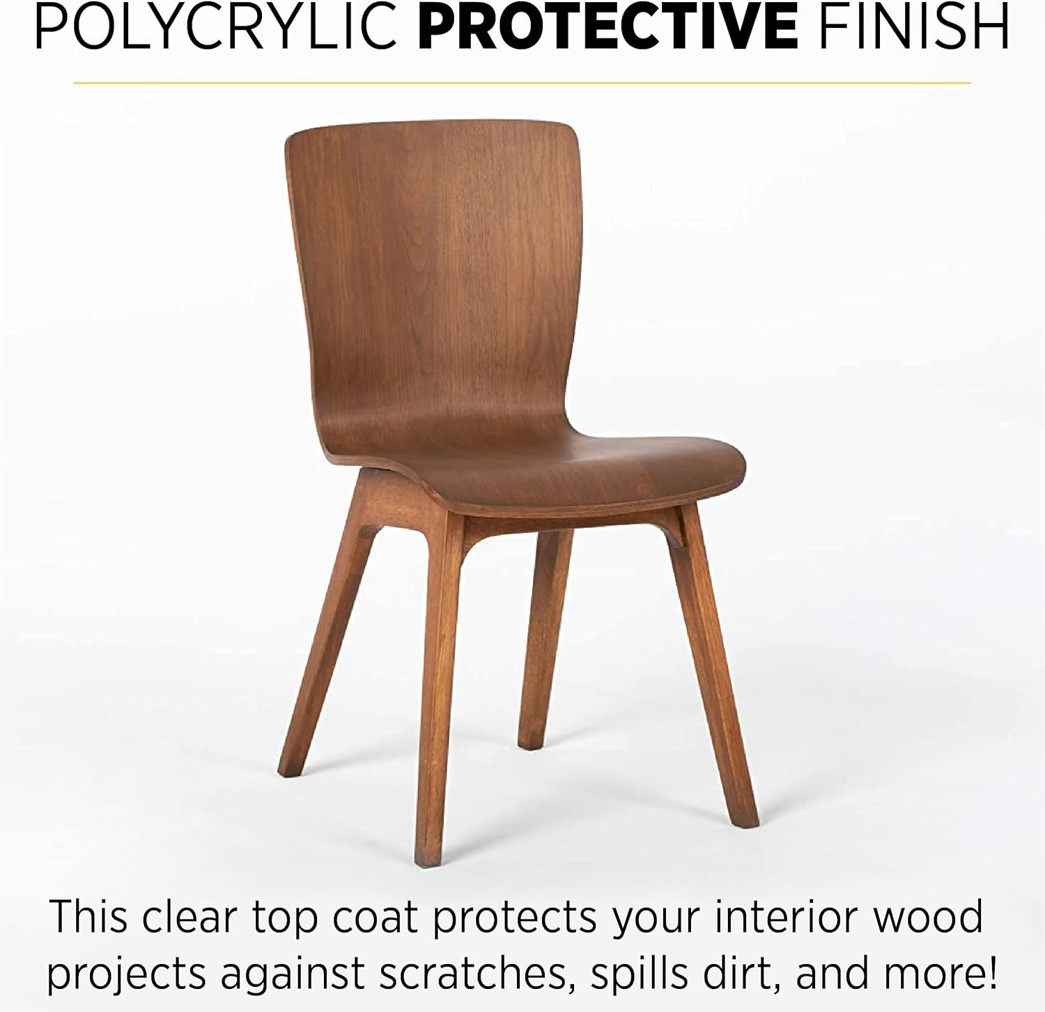 Minwax 233334444 Polycrylic Protective Wood 8 Fl Oz (Pack of 1), 1/2 Pint