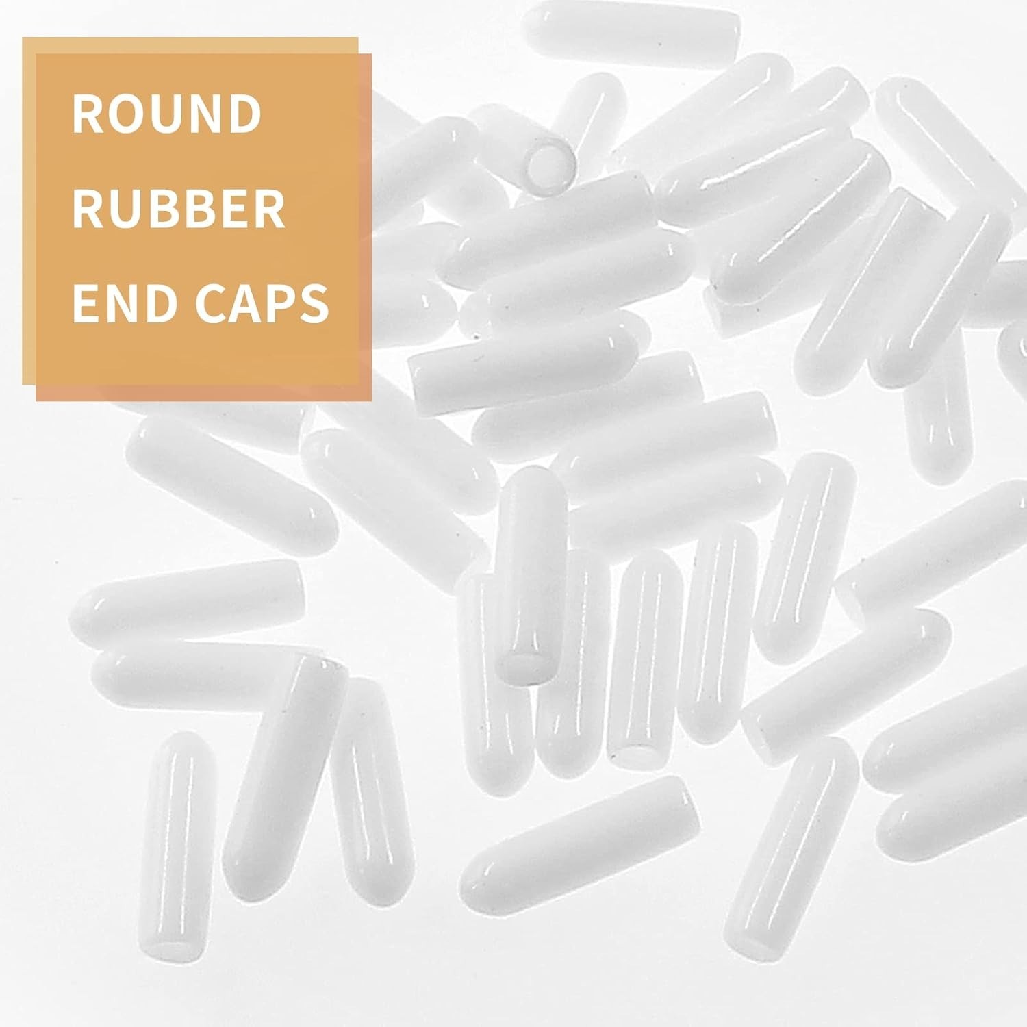 Flexible 50pcs Rubber End Caps – 1/8 Inch Protective Caps for Screws & Furniture