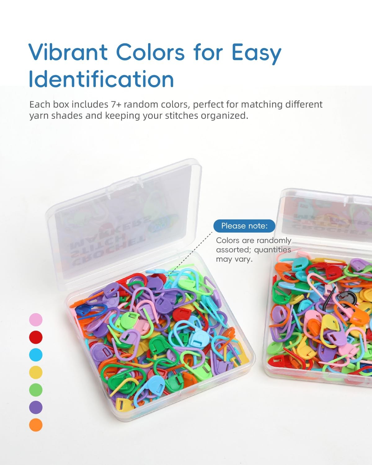 100PCS Crochet Stitch Markers by Flickzo – Locking Stitch Markers with Storage