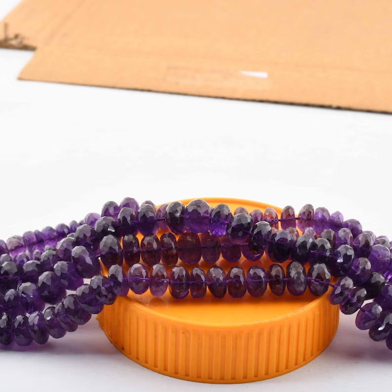 Amethyst Gemstone Beads,Center Drilled Beads 6-8mm,Jewerlly Making Gemstone