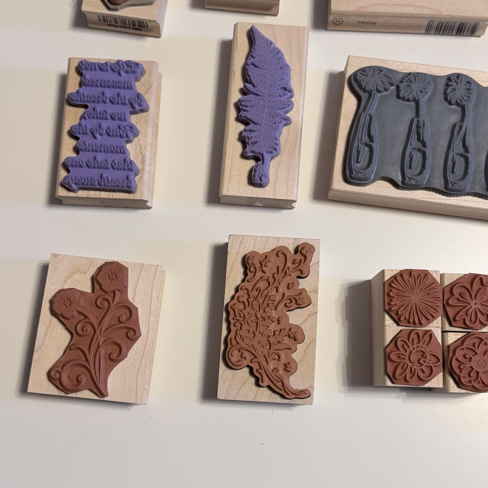 Large Rubber Stamp Lot Floral Botanical Craft Scrapbook Card Making Mixed Set 12